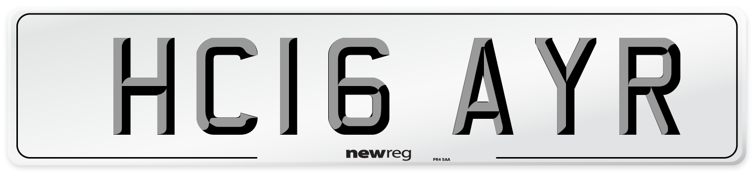 HC16 AYR Number Plate from New Reg